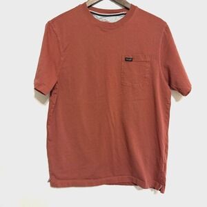 Wrangler Men's Tshirt Rust Color Size M 100% Cotton Comfort Short Sleeve Classic